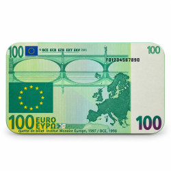 Plaque de poker "100 EUROS" – en céramique – 8,5 x 5,2 cm