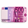 Plaque de poker "500 EUROS" – en céramique – 8,5 x 5,2 cm