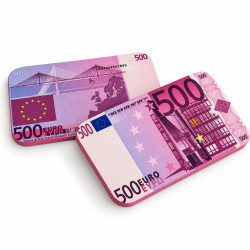 Plaque de poker "500 EUROS" – en céramique – 8,5 x 5,2 cm