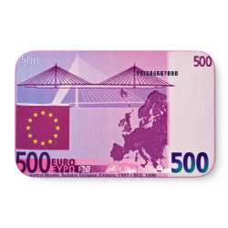 Plaque de poker "500 EUROS" – en céramique – 8,5 x 5,2 cm