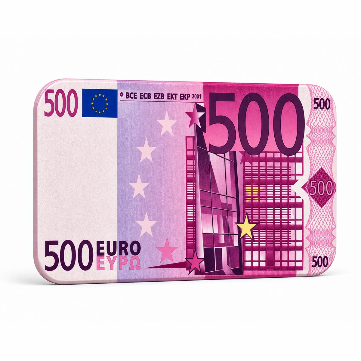 Plaque de poker "500 EUROS" – en céramique – 8,5 x 5,2 cm
