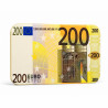 Plaque de poker "200 EUROS" – en céramique – 8,5 x 5,2 cm