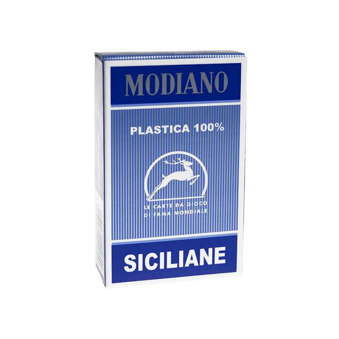 Modiano Siciliane N.96/10 PVC - Jeu de 40 cartes 100 % plastique