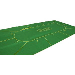 Pokerowa mata z filcu Texas Hold'Em - miejsce na flop - 180x90 cm