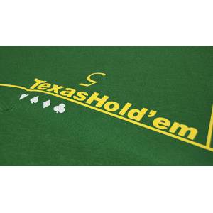Texas Hold'Em Poker Felt Poker Mat - Flop Position - 180x90 cm