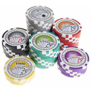 Mallette de 500 jetons de poker ROYAL FLUSH – en plastique ABS avec 11