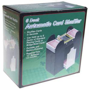 Automatische kaartenschudmachine voor 6 decks - poker- of bridgemaat.