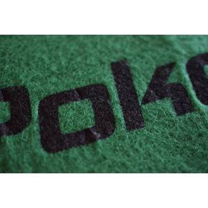 Tapete de Poker TITANIUM de fieltro verde - 40x60 cm - con espacios para el flop.