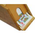 Sabot de lujo "WOOD" - de Madera Natural - para 8 juegos de cartas