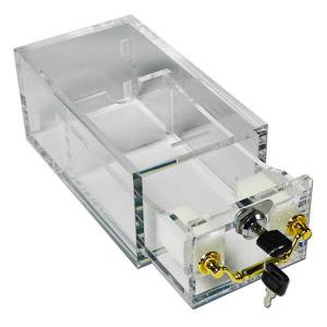 Aufbewahrungsbox "ACRY" - Acryl - 8 Spiele - Metallgriff - Schließung mit Schlüssel