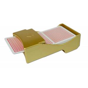 Golden Automatic Card Shuffler for 1 deck of cards - runs on one battery