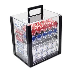 "Bird Cage storage case 'PACK ACRY 1000' for 1000 poker chips - sold with 10 racks."