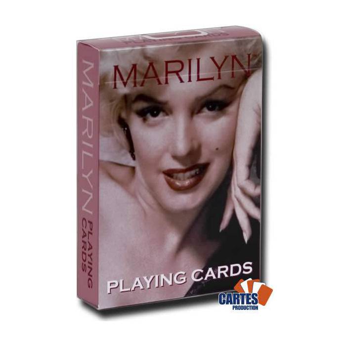 Marilyne Monroe - Jeu de 54 cartes plastifiées – format poker – index standards – USPC