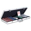 500 "DICE" poker chips set - made of ABS plastic with a metal insert 11.5g - includes 2 decks of cards and accessories