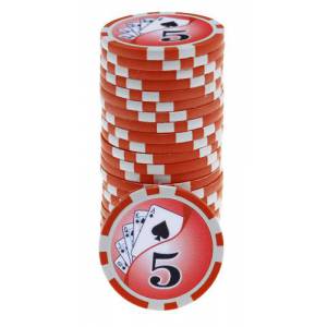 Jetons de poker YING YANG - en ABS avec insert métallique – rouleau de 25 jetons  – 11