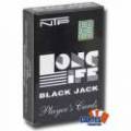 NTP Long Life Black Jack - Jeu de 54 cartes 100% plastique – format poker – 2 index jumbo