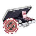 300-piece poker chip set ULTIMATE POKER CHIPS - in ABS, 11.5g metallic insert - with 2 decks of cards, accessories