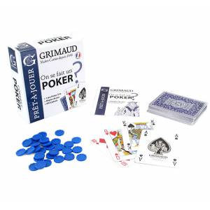 Laten we pokeren? - Grimaud Origine-box - 1 spel van 54 gelamineerde kartonnen kaarten - mini-jetons