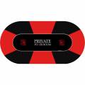 PRIVATE POKER Poker Mat - oval - 8/10 seats - 3 sizes - neoprene jersey