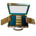"VICTORIA 300" wooden storage case for 300 poker chips - transparent window - 3 removable racks for 100 chips