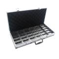 Walizka do przechowywania żetonów "ALU 600" na 600 żetonów pokerowych - z aluminium - 6 wyjmowanych tack z 100 żetonów