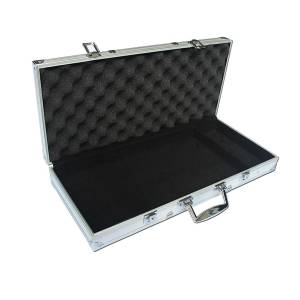 Opbergkoffer "ALU 600" voor 600 pokerchips - van aluminium - 6 verwijderbare trays van 100 chips
