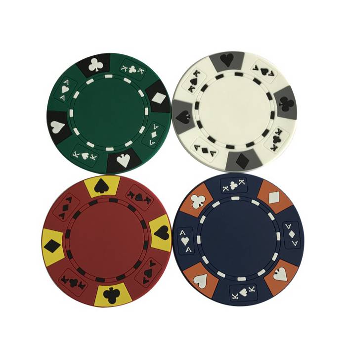 Sottobicchiere in plastica flessibile AK - confezione da 4 - diametro di 10 cm