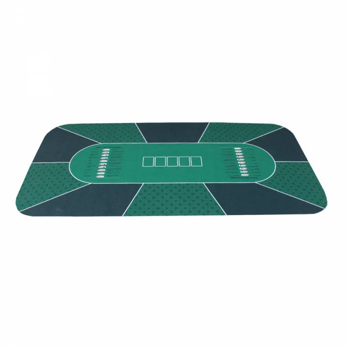 "Poker Hand Ranking" Poker Mat - rectangular - 180 x 90 cm - 10 seats - neoprene jersey