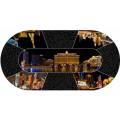 Tapis de Poker "Las Vegas by Night" - ovale - 180 x 90 cm 8/10 joueurs - jersey néoprène