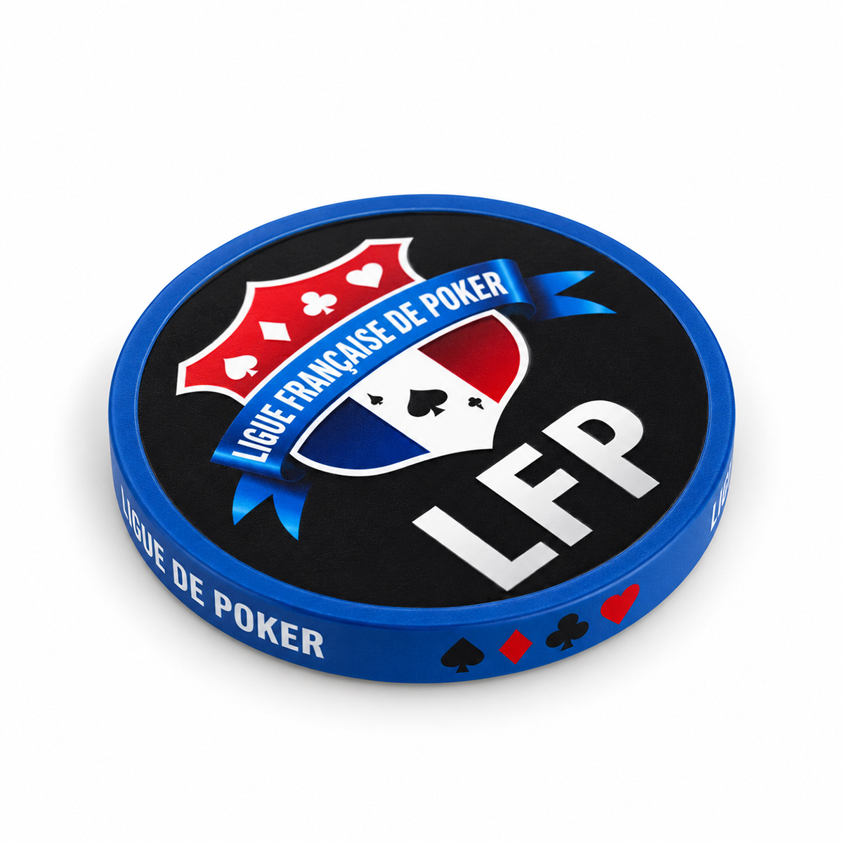 Botón de dealer personalizado para un club de póker